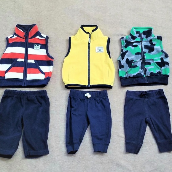 Carter's Other - 3m Baby Boy 6 Piece Lot Top Bottoms Carter's